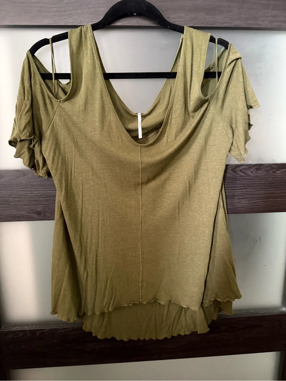 Free People Bittersweet Olive Green Top Size L